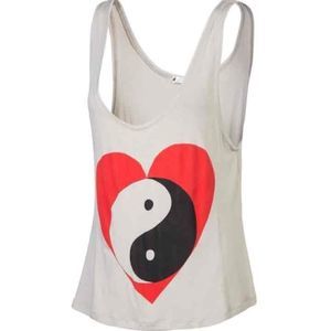 Lulu's Ying Yang Heart Swing Tank Top